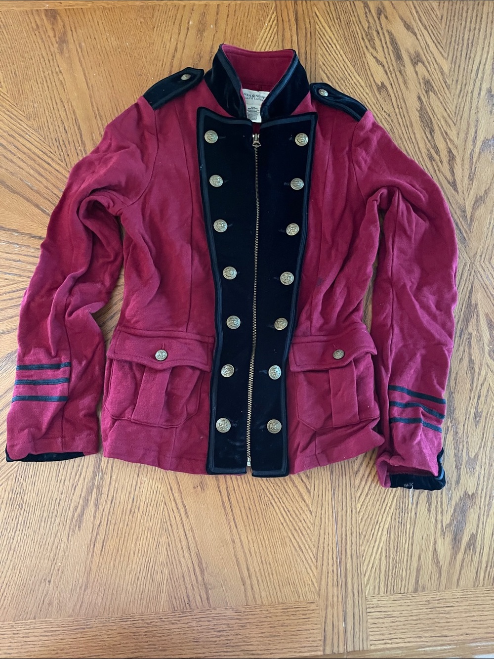 Vintage Ralph Lauren denim & supply Women's Military-Style Red Jacket - Picture 1 of 7
